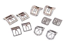 Y A GROUP OF VARIOUS GEORGIAN SHOE BUCKLES, PREDOMINATELY 18TH CENTURY
