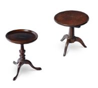 A MINIATURE OAK TRIPOD TABLE OR CANDLE STAND, EARLY 19TH CENTURY