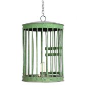 A TOLE PEINTE BIRDCAGE LANTERN, LATE 19TH CENTURY