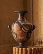 A GREEK APULIAN RED FIGURE HYDRIA, CIRCA 4TH CENTURY BC AND LATER