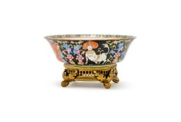 A Chinese Famille Noire bowl made for the Thai market