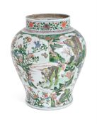 A large Famille Verte vase