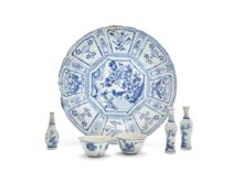 Two Chinese 'Hatcher Cargo' blue and white tea bowls