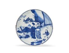 A Chinese blue and white dish