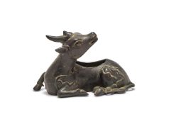 A Chinese bronze model of a Kylin