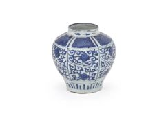 A Chinese blue and white jar