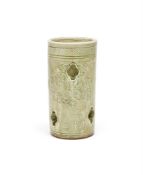 A Chinese celadon glazed hat stand