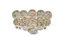 A group of Chinese Millefleur porcelain