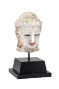 A Burmese marble head of Buddha