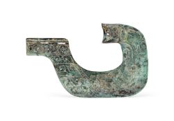 A Chinese bronze ceremonial axe