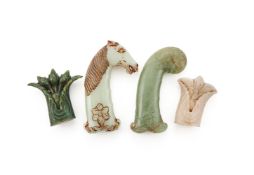 Three Mughal jade hilts