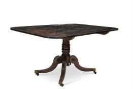 Y A REGENCY MAHOGANY AND PALMWOOD CROSSBANDED BREAKFAST TABLE, CIRCA 1815