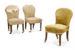 A SET OF THREE GEORGE IV MAHOGANY SIDE CHAIRS, CIRCA 1825