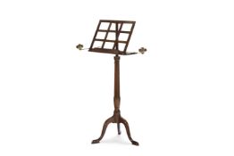 A REGENCY MAHOGANY MUSIC STAND, EARLY 19TH CENTURY