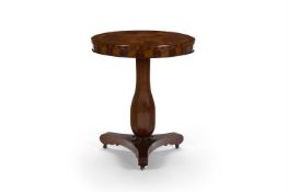 AN EARLY VICTORIAN YEWWOOD OCCASIONAL TABLE, MID-19TH CENTURY