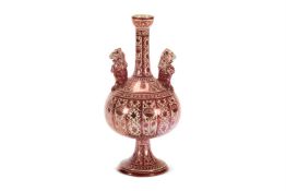 A ULISSE CANTAGALLI BOTTLE VASE IN THE HISPANO-MORESQUE MANNER, LATE 19TH CENTURY
