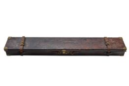 A JOHN RIGBY & CO. BRASS-MOUNTED LEATHER RIFLE CASE, FIRST HALF 20TH CENTURY