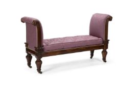 Y A WILLIAM IV GONCALO ALVES WINDOW SEAT, CIRCA 1835
