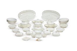 THE REMNANTS OF A WEDGWOOD 'QUEEN'S WARE' CRESTED DINNER SERVICE, CIRCA 1800