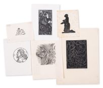Gill (Eric) A group of 6 miscellaneous wood-engravings, each signed by the artist, 1924-34; and 5 …