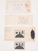 Gill (Eric) Pencil and pen and ink designs for Evan Gill bookplate, 1920