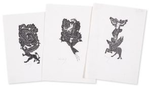 Gill (Eric) A group of three wood-engravings to illustrate 