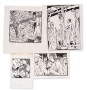 Gill (Eric) A group of 4 wood-engravings for Passio Domini Nostri Jesu Christi, 3 signed by the …