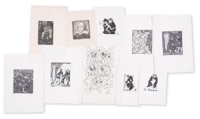 Gill (Eric) A group of 10 wood-engravings illustrating the works of William Shakespeare, on …