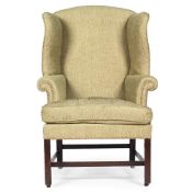 A GEORGE III MAHOGANY WING ARMCHAIR, CIRCA 1780