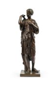 AFTER THE ANTIQUE, A BRONZE FIGURE DIANA OF GABII, LATE 19TH CENTURY