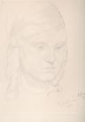 λ GILBERT SPENCER (BRITISH 1892-1979), HEAD STUDY OF A LADY WITH CURLED HAIR