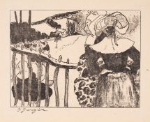 Paul Gauguin (1848-1903), Bretonnes à la barrière , from Suite Volpini (Guérin 4; Kornfeld 8A-b)