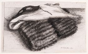 Wenceslaus Hollar (1607-1677), Dark Fur Double-Muff with black Half-Mask