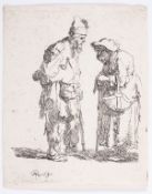 Rembrandt Harmensz. van Rijn (1606-1669), A Beggar Man and Beggar Woman Conversing