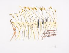 λ Salvador Dalí (1904-1989) La Moissonneuse, From Hommage À Leonardo Da Vinci (Field 75-8J; M&L 819)