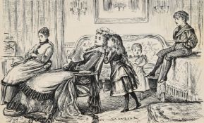 GEORGES LOUIS PALMELLA BUSSON DU MAURIER (FRENCH 1834-1896), A BELGRAVIAN MOTHER