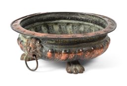 A COPPER PLANTER OR WINE COOLER, DUTCH, 19TH CENTURY