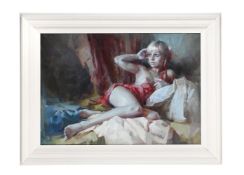 λ YURIY PRYDKO (UKRANIAN B. 1980), TANYA (RECLINING NUDE)