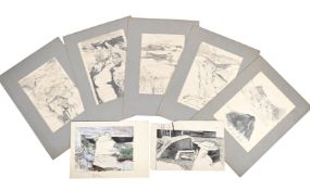 λ KEITH GRANT (BRITISH B. 1930), SET OF SEVEN LANDSCAPES
