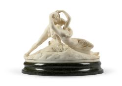 AFTER CANOVA, 'CUPID AND PSYCHE' FIGURAL GROUP OF EROS AND PSYCHE, EARLY 20TH CENTURY