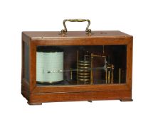 AN EDWARDIAN MAHOGANY CASED BAROGRAPH, LONDON, EARLY 20TH CENTURY