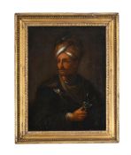 FOLLOWER OF CHRISTIAN WILHELM ERNST DIETRICH, PORTRAIT OF A MAN IN A TURBAN