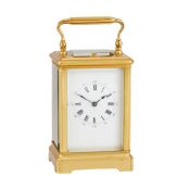 A FRENCH GILT BRASS CARRIAGE CLOCK WITH PUSH-BUTTON REPEAT, RICHARD ET CIE, PARIS, CIRCA 1900