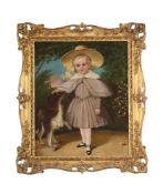 ENGLISH PROVINCIAL SCHOOL (18TH CENTURY), PORTRAIT OF A CHILD WEARING A STRAW HAT