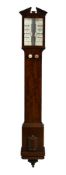 Y A MAHOGANY STICK BAROMETER BY T&H DOUBLET, CIRCA 1850