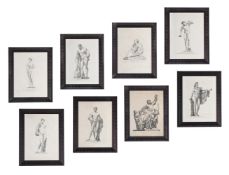 SIMON FRANÇOIS RAVENET AFTER RICHARD DALTON, A SET OF EIGHT ENGRAVED PRINTS