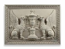 A COMPOSITION GRIFFON PLAQUE TAKEN FROM A COADE ORIGINAL, CONTEMPORARY