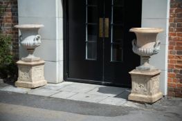 A PAIR OF TERRACOTTA VASES, ATTRIBUTED TO J. M. BLASHFIELD, MID 19TH CENTURY