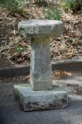 A PURBECK STONE BIRDBATH, 19TH CENTURY