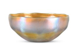 LOUIS COMFORT TIFFANY (AMERICAN, 1848-1933), 'FAVRILLE' BOWL; EARLY 20TH CENTURY